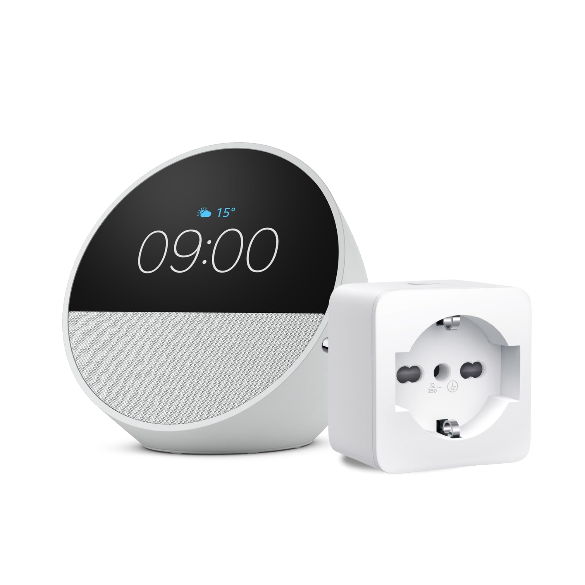 yotommi Supporto intelligente in vero legno per Echo Spot (2024), accessori per montaggio su treppiede, protegge Alexa per un suono migliore, supporto stabile in legno per altoparlante (noce