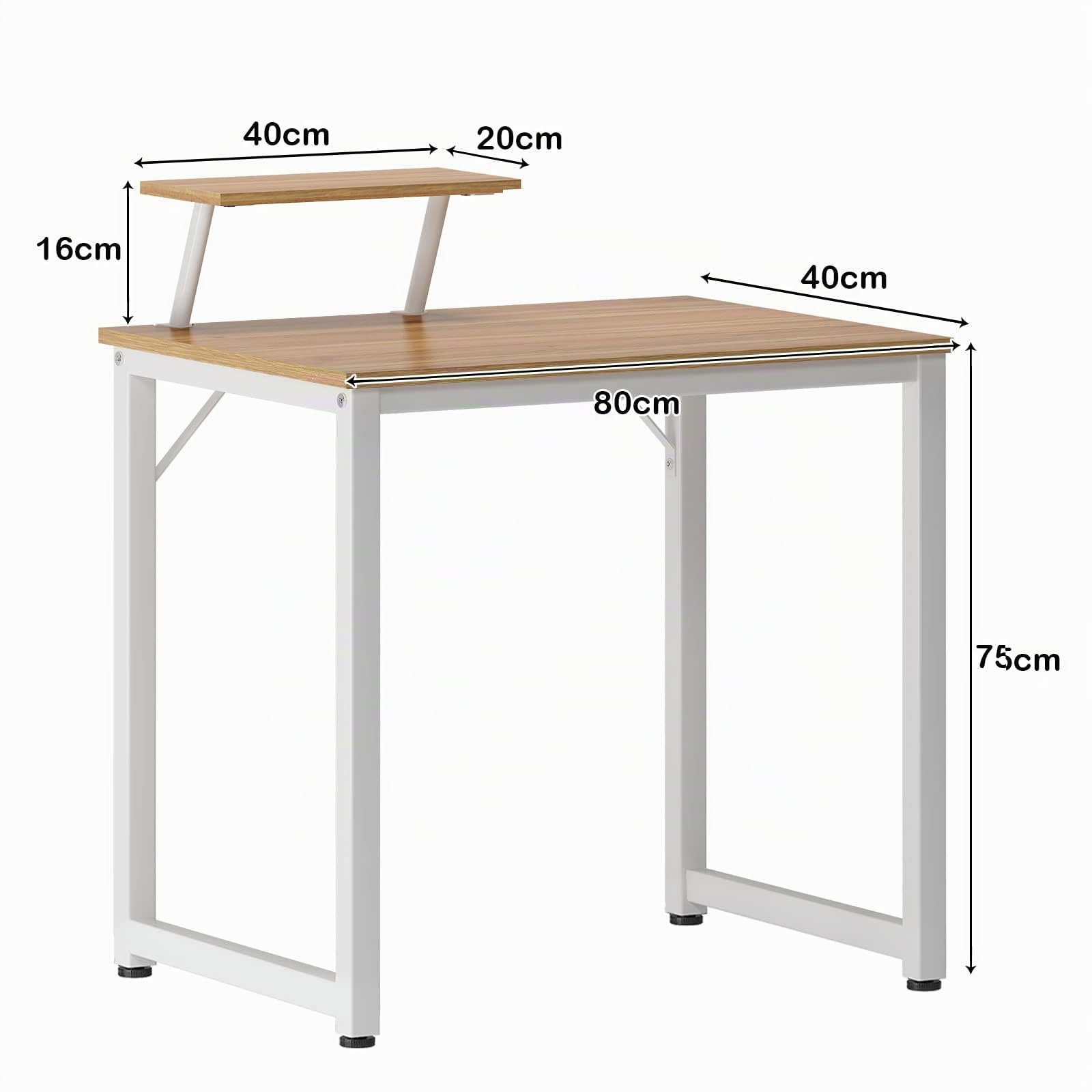 sogesfurniture Scrivania Compatta per Computer, Tavolo da Ufficio, Mobili per Ufficio, Tavolo per PC, Piccolo Tavolo da Pranzo, Tavolo da Lavoro, Scrivania per Ufficio per PC e Laptop, in Legno e