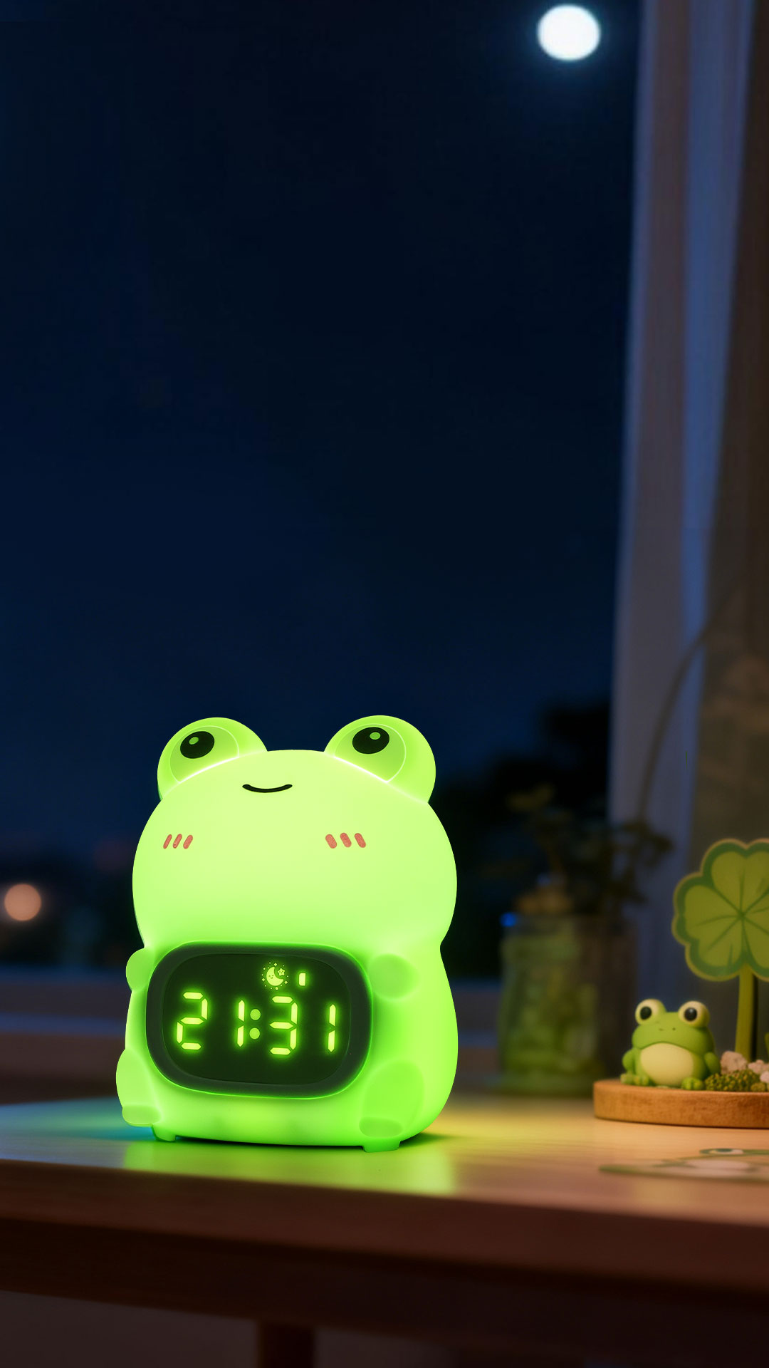Image of OkiyiD Alarm Clock with Light, Frog Digital Clock Night Light for Kids Girls Boys, Silicone Frog 3-in-1 Rechargeable Alarmclock Lamp Count Down Timer, Cute Alarm Clocks for Bedroom Adult Office