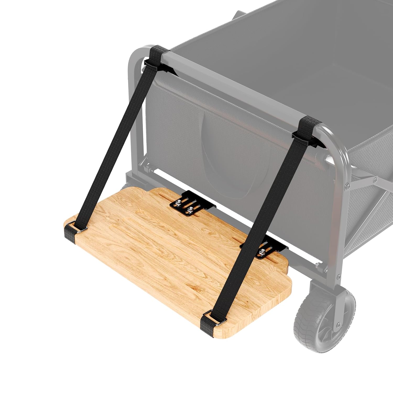 Wagon Stroller Standing Board, Anti Slip Wooden Stroller Station Board, Suitable for All 2-Seat & 4-Seater Wagon Strolle (Square B)