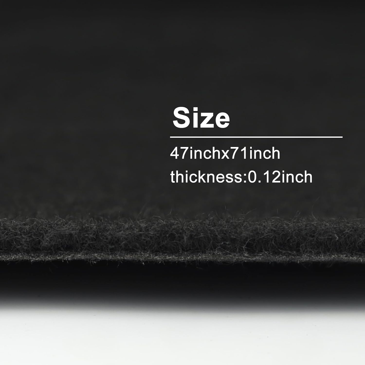 47inx71in Black Underfelt Carpet for Speaker, Sub Box Carpet, Auto, RV, Boat, Marine, Truck, Car Trunk Felt Fabric Material, Soft and Durable