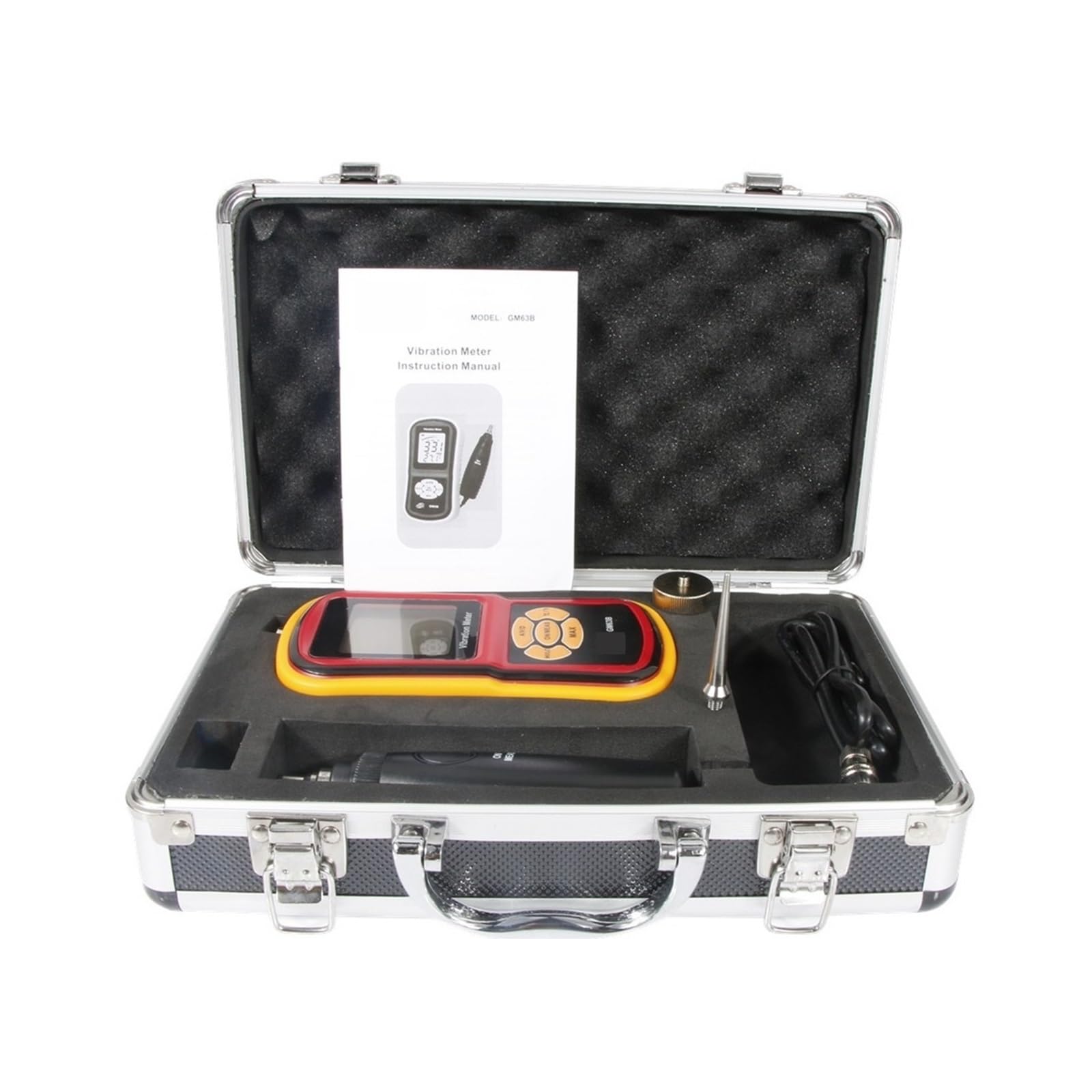 Medidor de vibraciones Medidor de vibración digital Equipo de monitoreo de vibración portátil que muestra visualmente el valor de medición GM63B Medición precisa