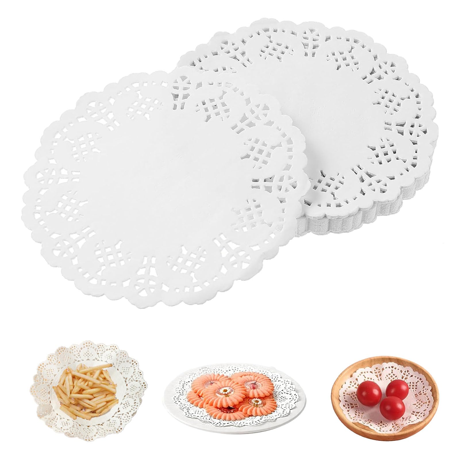 280 Carta Pizzo Rotonda 9 Cm - Centrini Per Torte, Pizza E Decorazioni - Foto 9