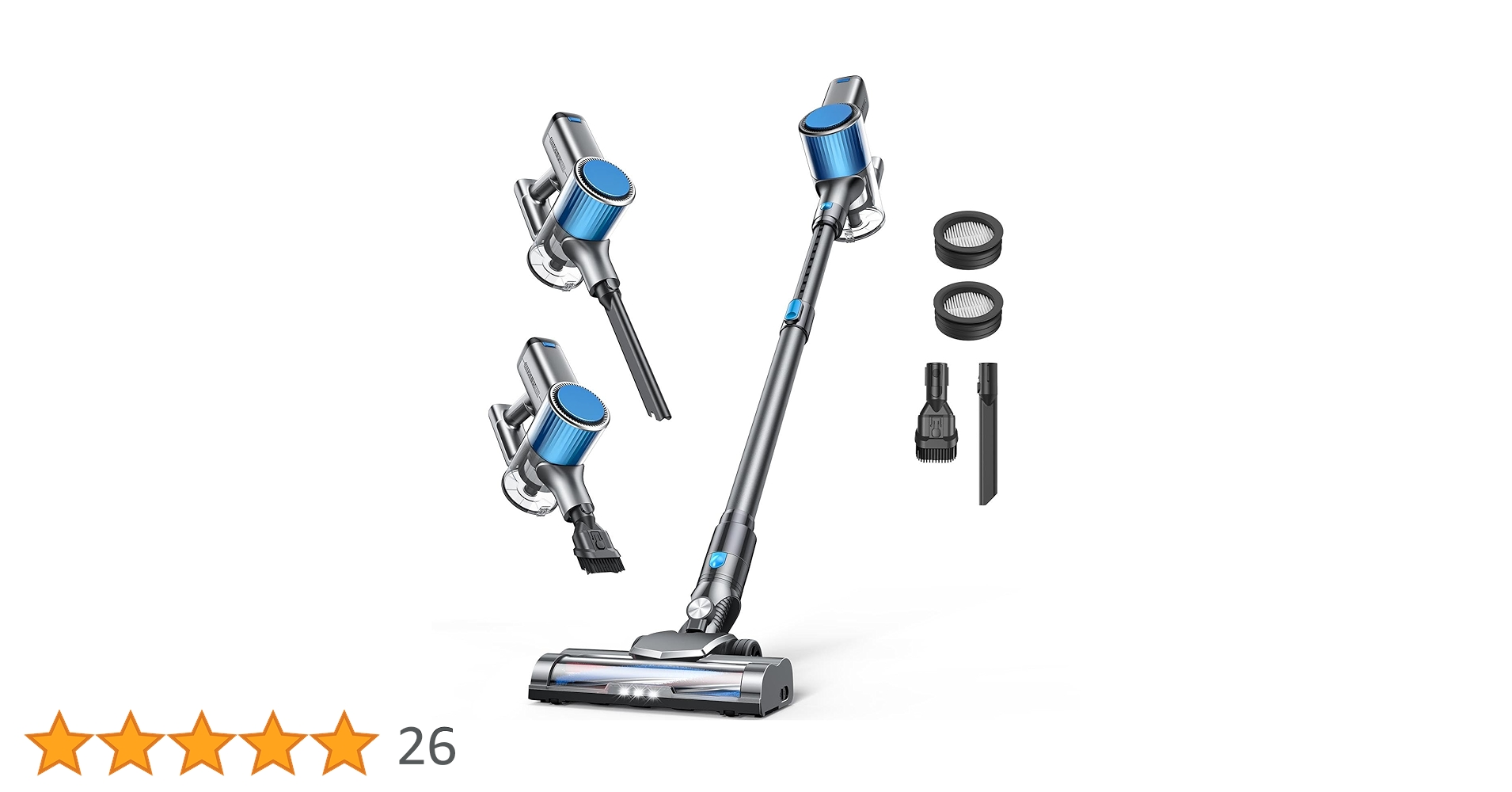 Amazon | Dolado 掃除機 コードレス 【50分連続稼働・50Kpa超
