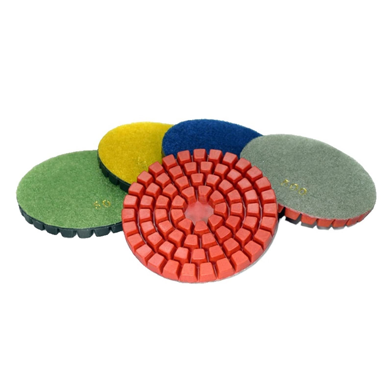 CAREG 7 unids/lote, almohadilla de pulido de diamante de 4 pulgadas, disco de lijado, enlace de resina de 100mm, almohadillas de pulido for suelo de hormigón, reparación de suelo Durable ( Size : 200