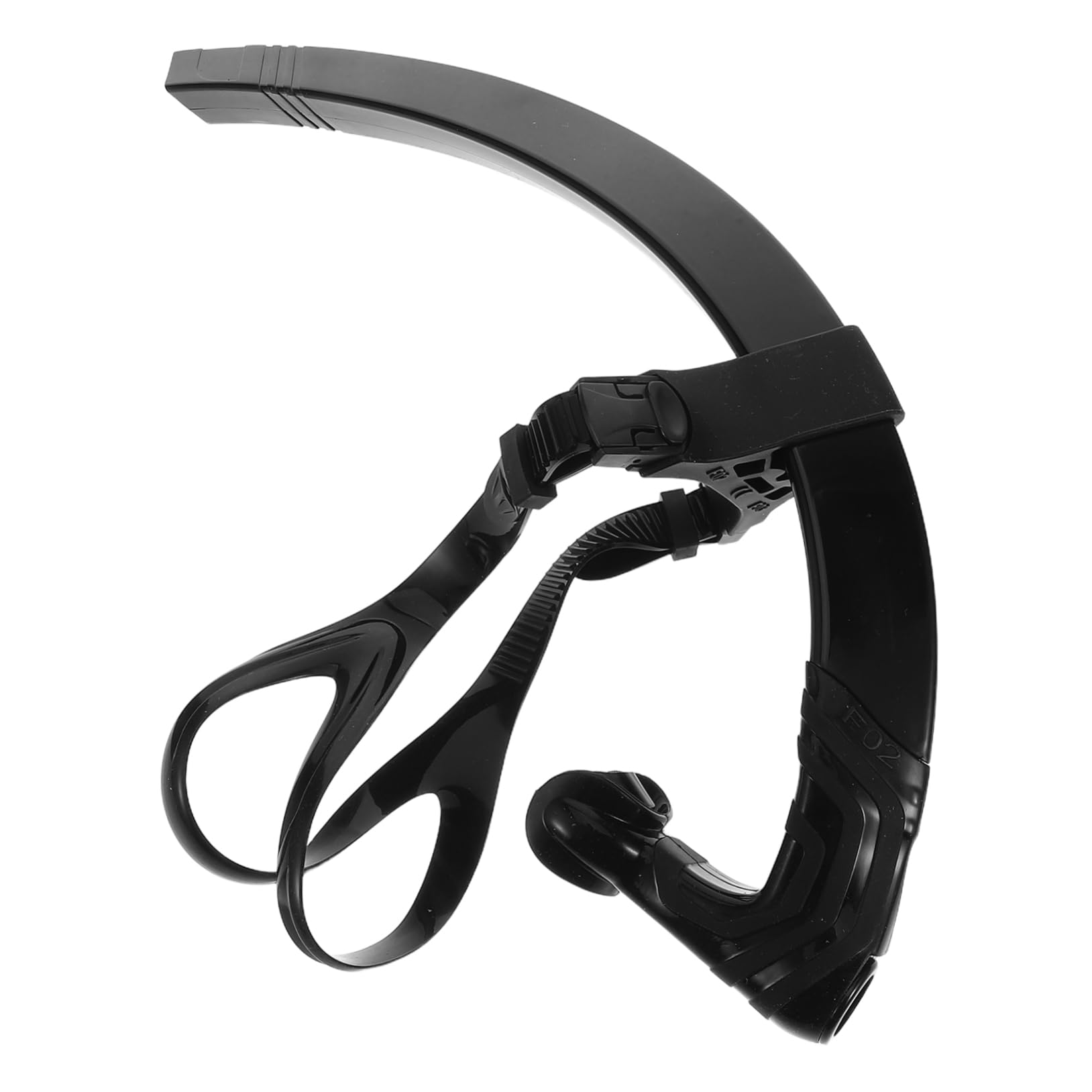 Didiseaon Snorkel de Natación Válvula Unidireccional, Estructura Semiseca, Boquilla de Silicona Central, Correa Ajustable para Entrenamiento en Piscina y Aguas Abiertas