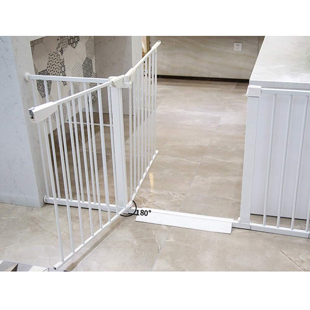 ISCBAFYX Barrera de Seguridad para niños Escaleras Pasar a través de la Valla de Seguridad Independiente Cierre automático Puerta para Mascotas Interior, Tamaño Personalizable (Color:, Tamaño: Ancho