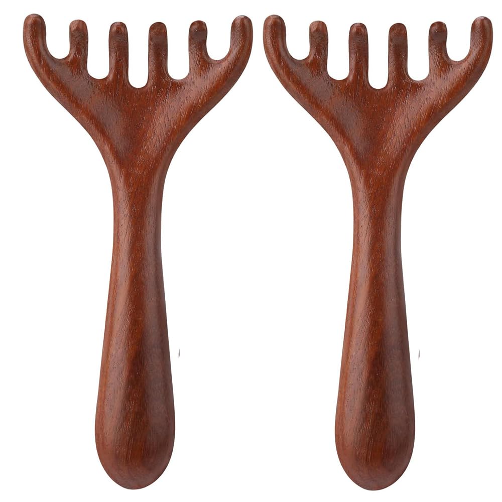 Wooden Scalp Massage Tool Head Massager Scalp Foot Massager Tool Massage Comb for Scalp Neck Feet Leg Relaxation