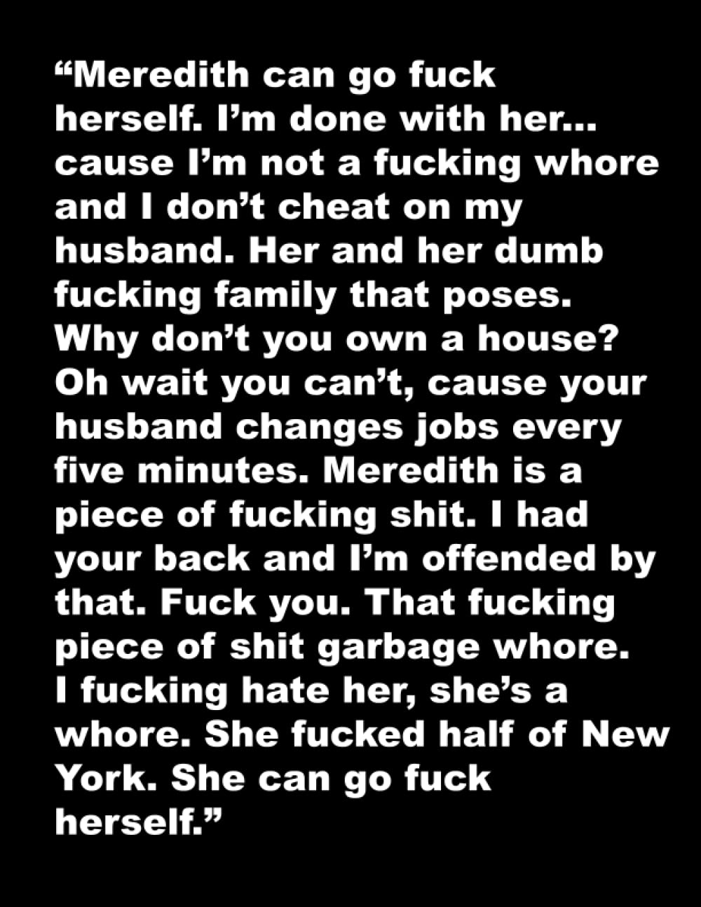 Terence WebbMeredith can go Fuck herself Journal: Notebook / journal with 150 pages of nothing but lines