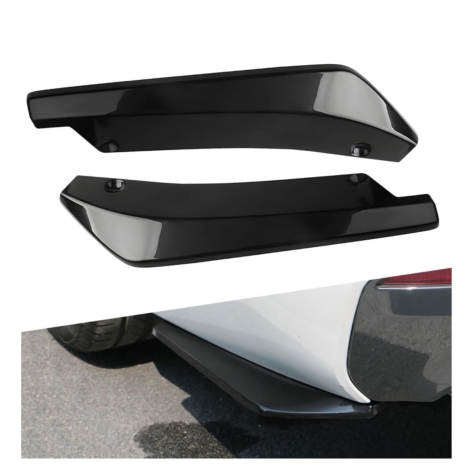 WACDXST 2Pcs Rear Bumper Diffuser Spoilers for Cars, for Opel Corsa A Corsa B Corsa D Corsa E Corsa F Rear Bumper Lip Side Corner Spoiler Kit, Wrap Angle Spoiler