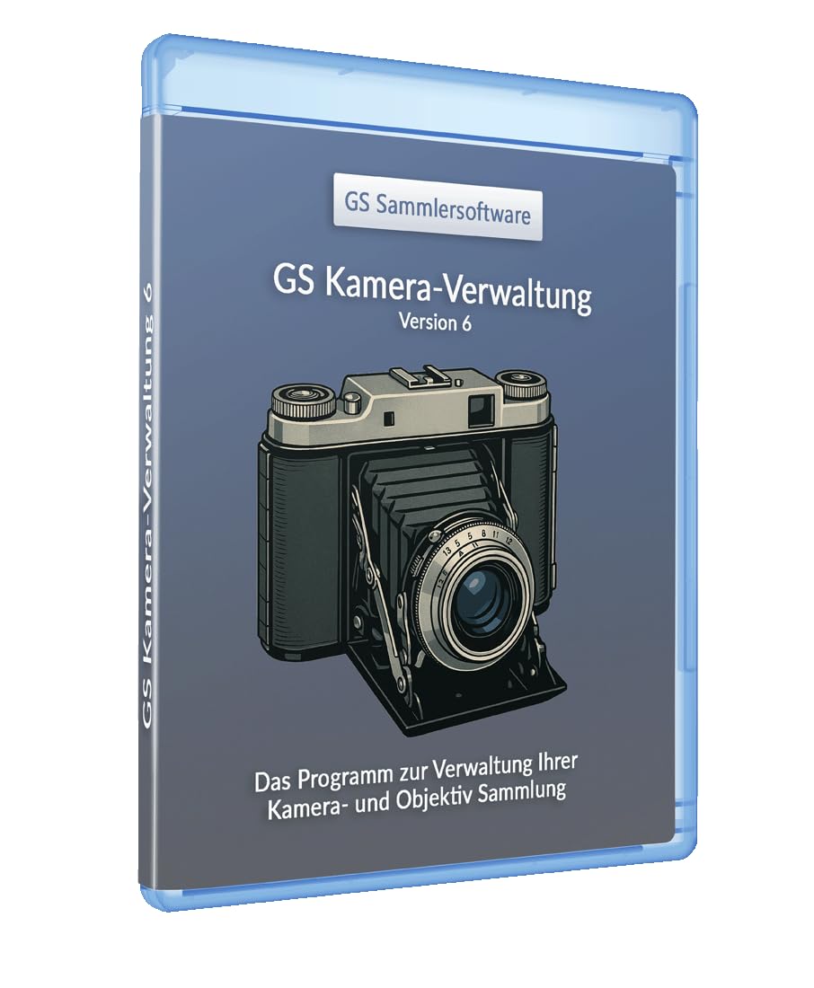 GS Kamera-Verwaltung 6 - Software zur Verwaltung Ihrer Kamera-Sammlung - Datenbank Programm für Kameras, Objektive und Zubehör