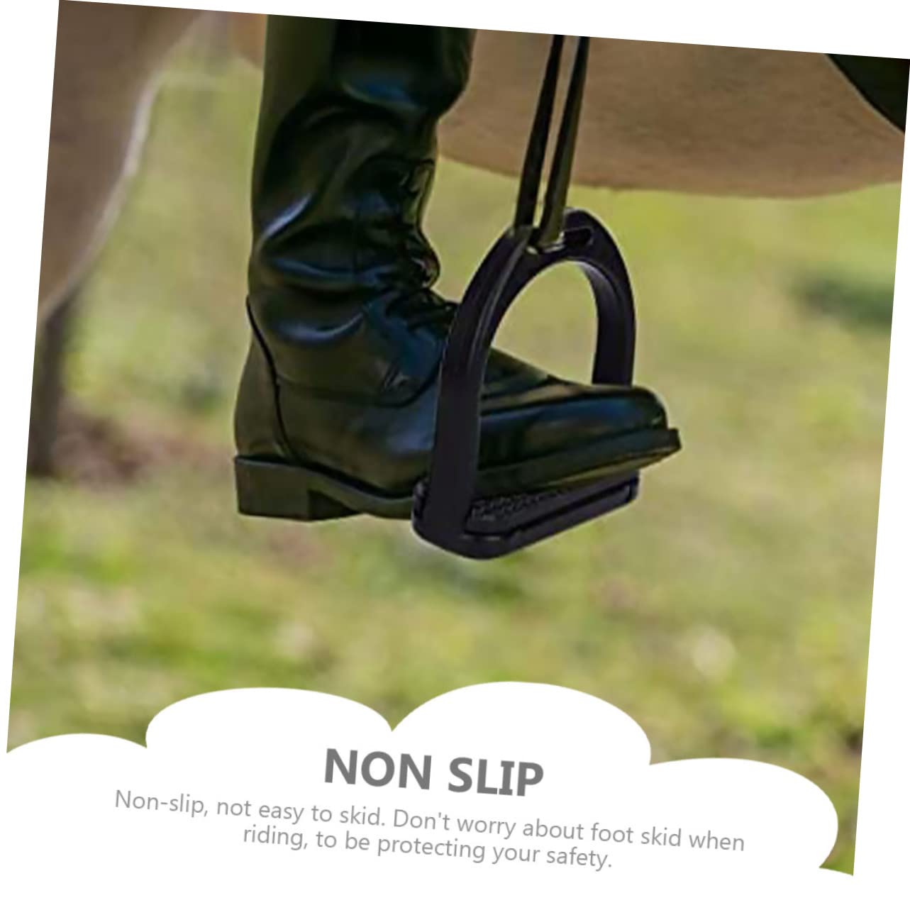 VANZACK 2Pcs Skid Riding Stirrups Wear Resistant Saddle Accessories for for Equestrian Use Shock Resistant Design for Enhanced Stability