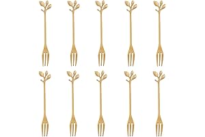 10 Piece Gold Cheese Forks