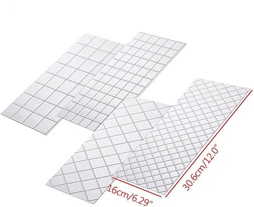 Miniatura 2 de Molde para impresión de fondant, con textura de cuadrícula acolchada de diamante, tapete de grabado de encaje en relieve, suministros de decoración