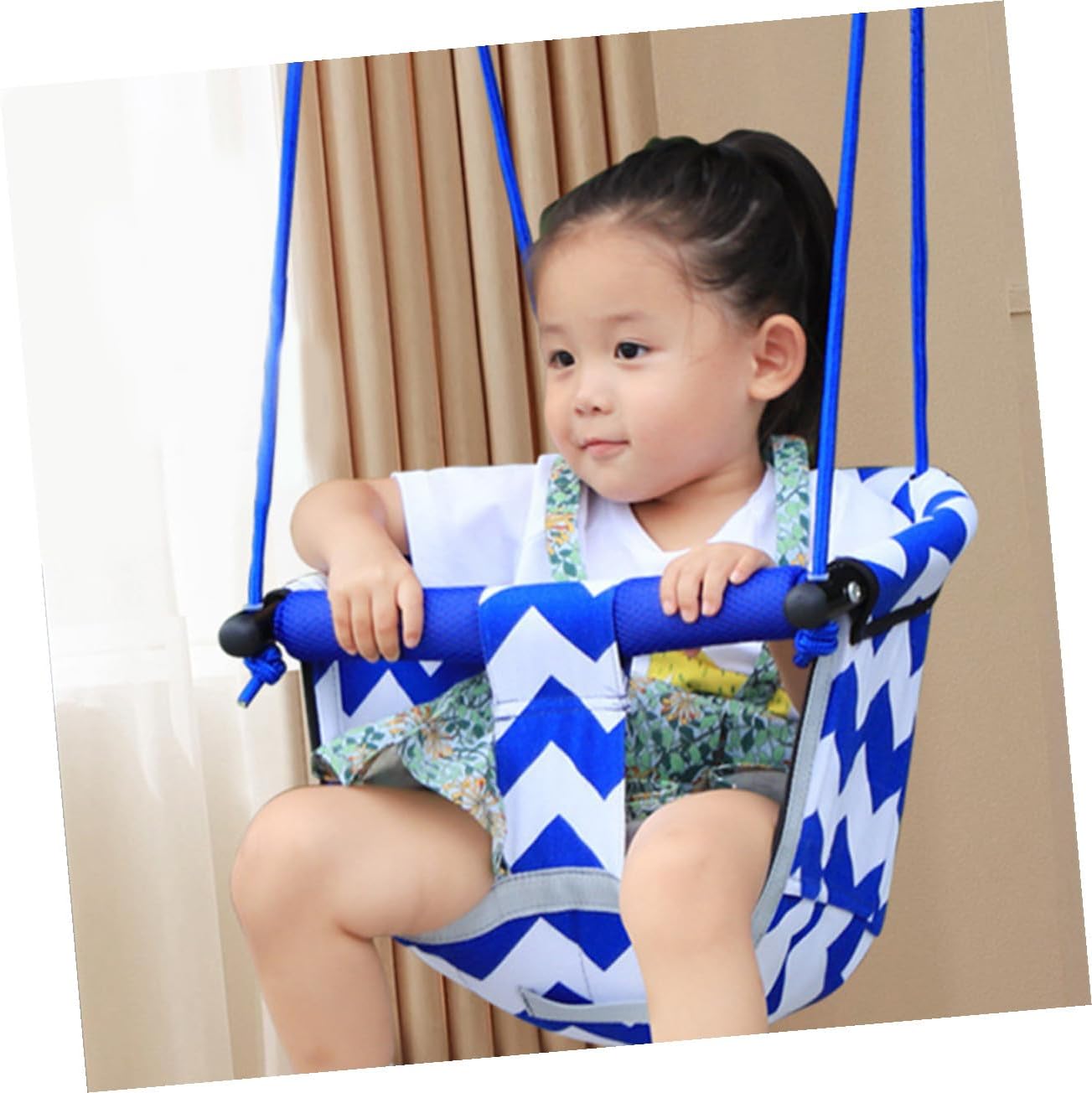 Adjustable Height S Outdoor Hanging Swing Chair Canvas Garden Seater for Safe Play Indoor Outdoor Use Birthday Holiday