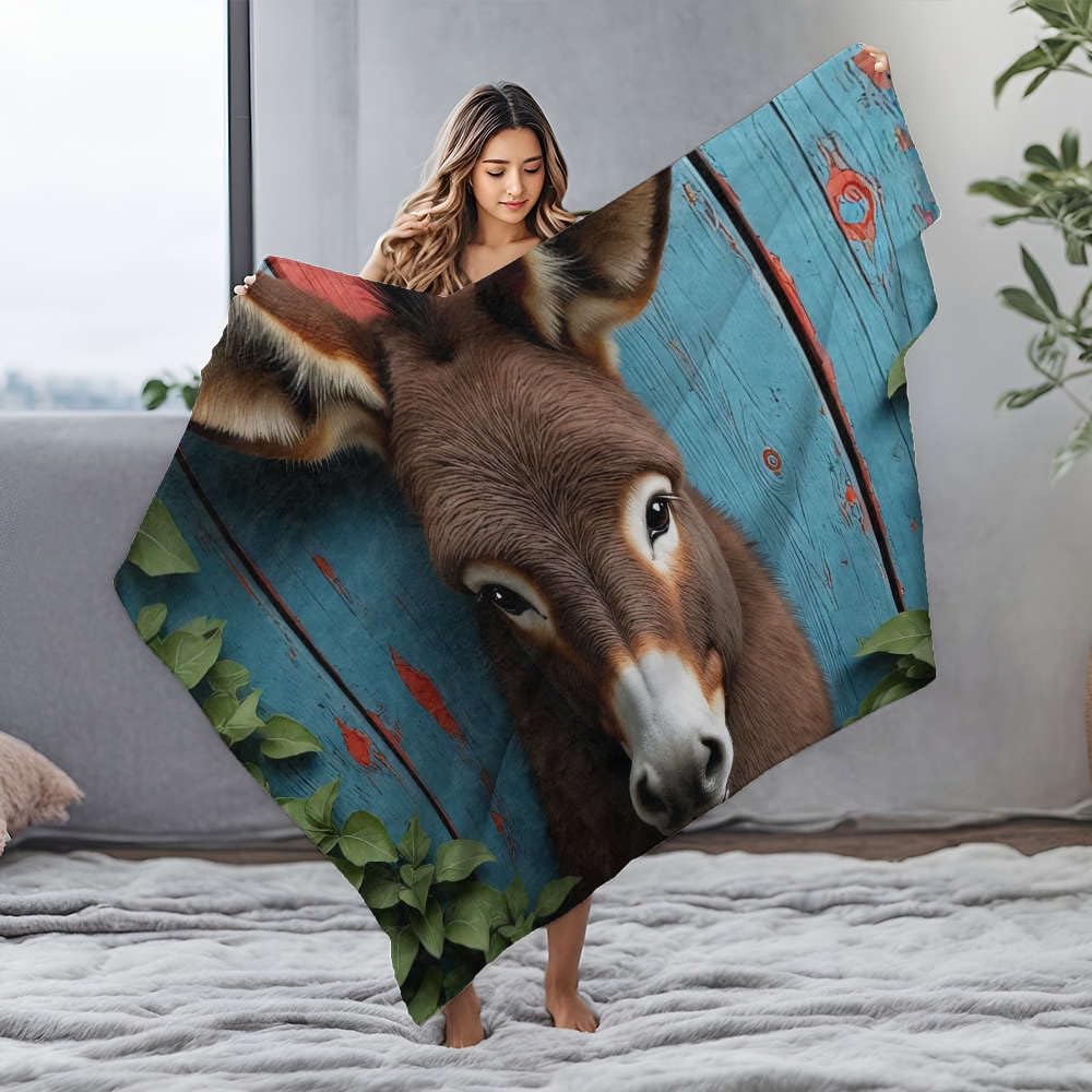 Couverture en flanelle âne blanc pour vos soirées cocooning