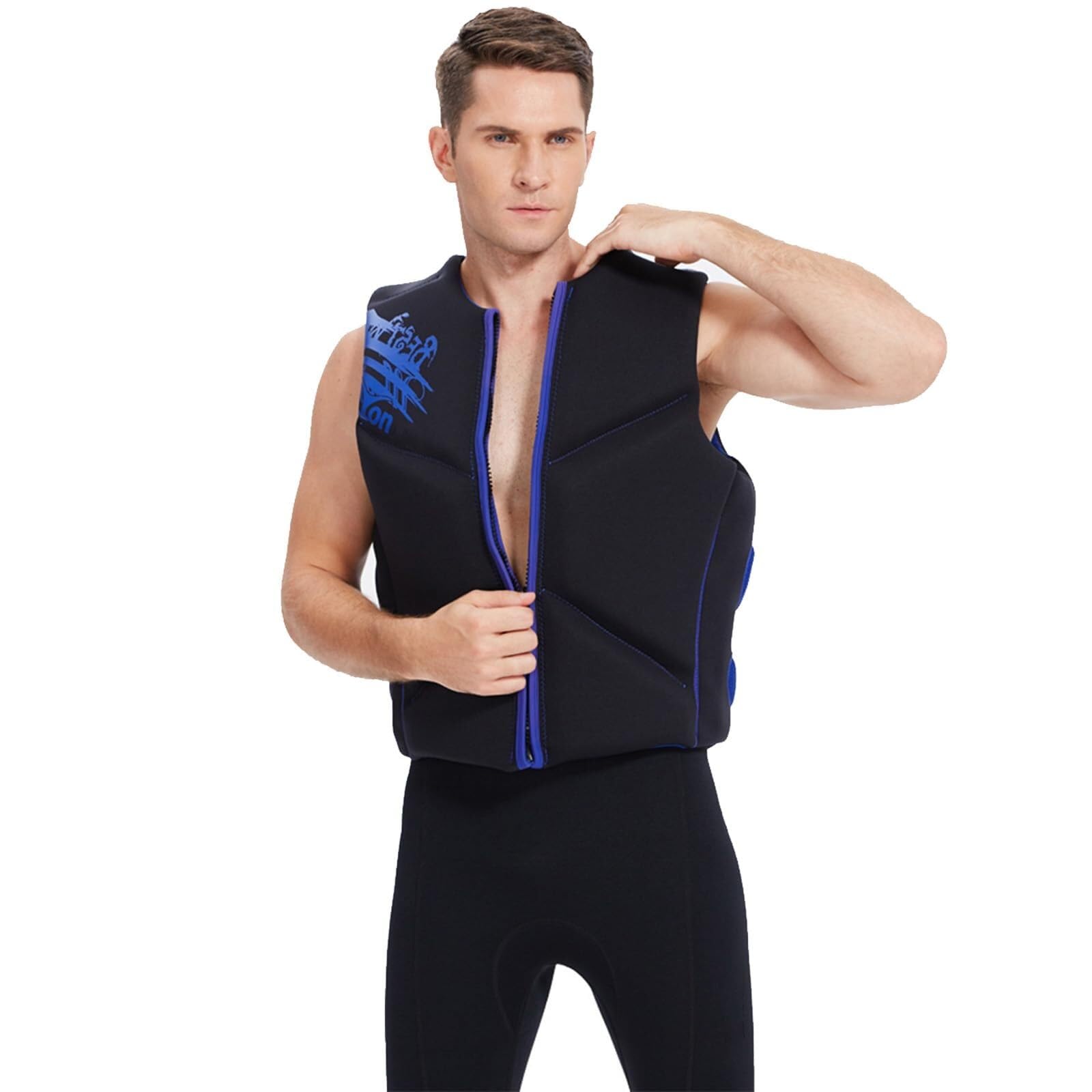 River Vest Unisex Alta Galleggiabilità Portatile in Neoprene con Rete di Drenaggio per Pesca Mosca Surf Barca