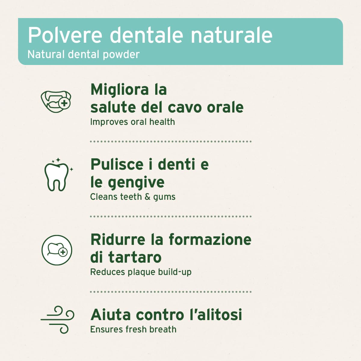 AniForte Denta Clean & Care Tartar EX polvere 300g per l'igiene orale di cani e gatti, cura dentale naturale, per prevenire alito cattivo, placca e tartaro, sostituto del dentifricio