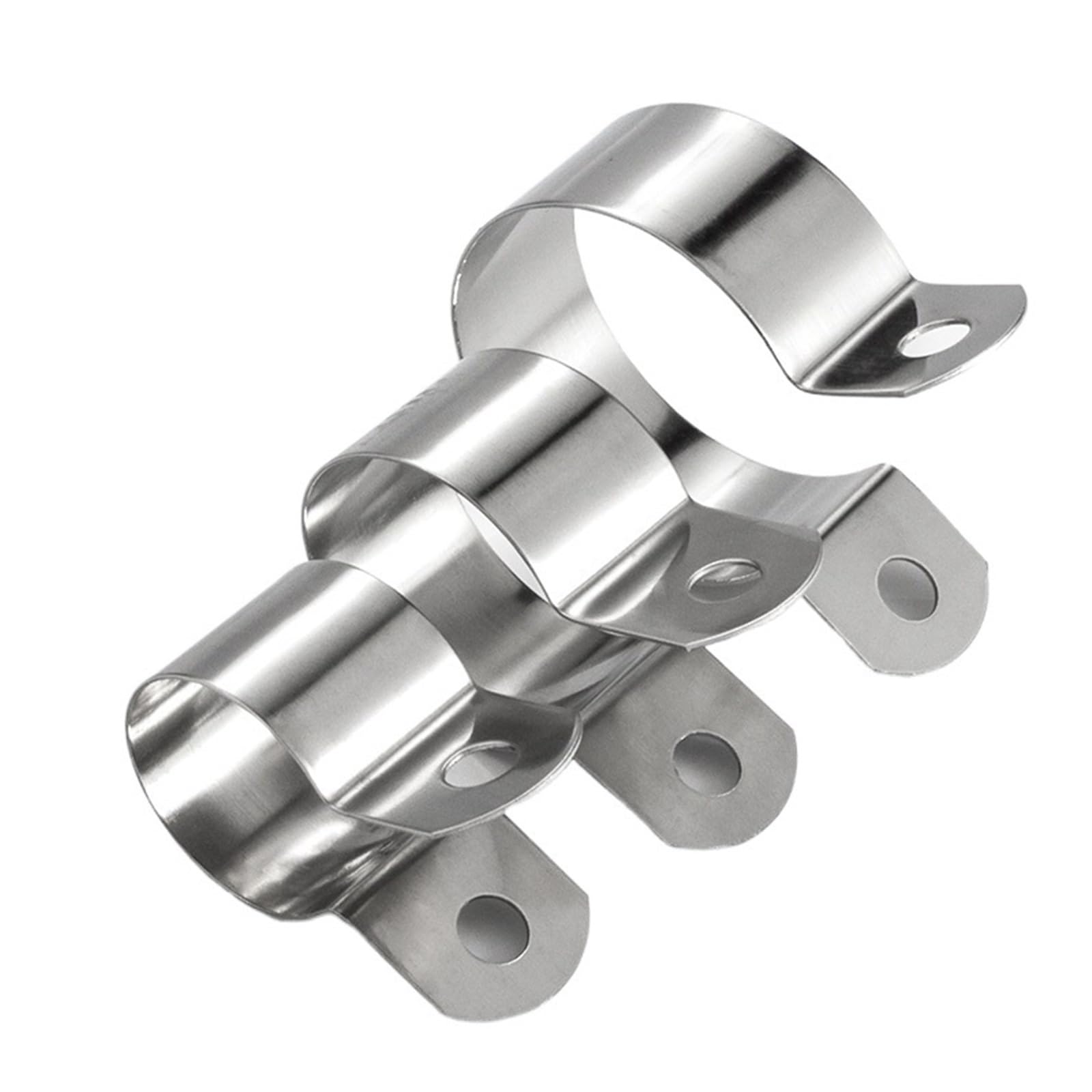 Erdungsklemme aus Edelstahl 304, Rohrschelle, Pferdeklammer, Halterung, Rohrschnalle, Schlauchschelle (Color : Silver, Size : Dia16(11pcs))