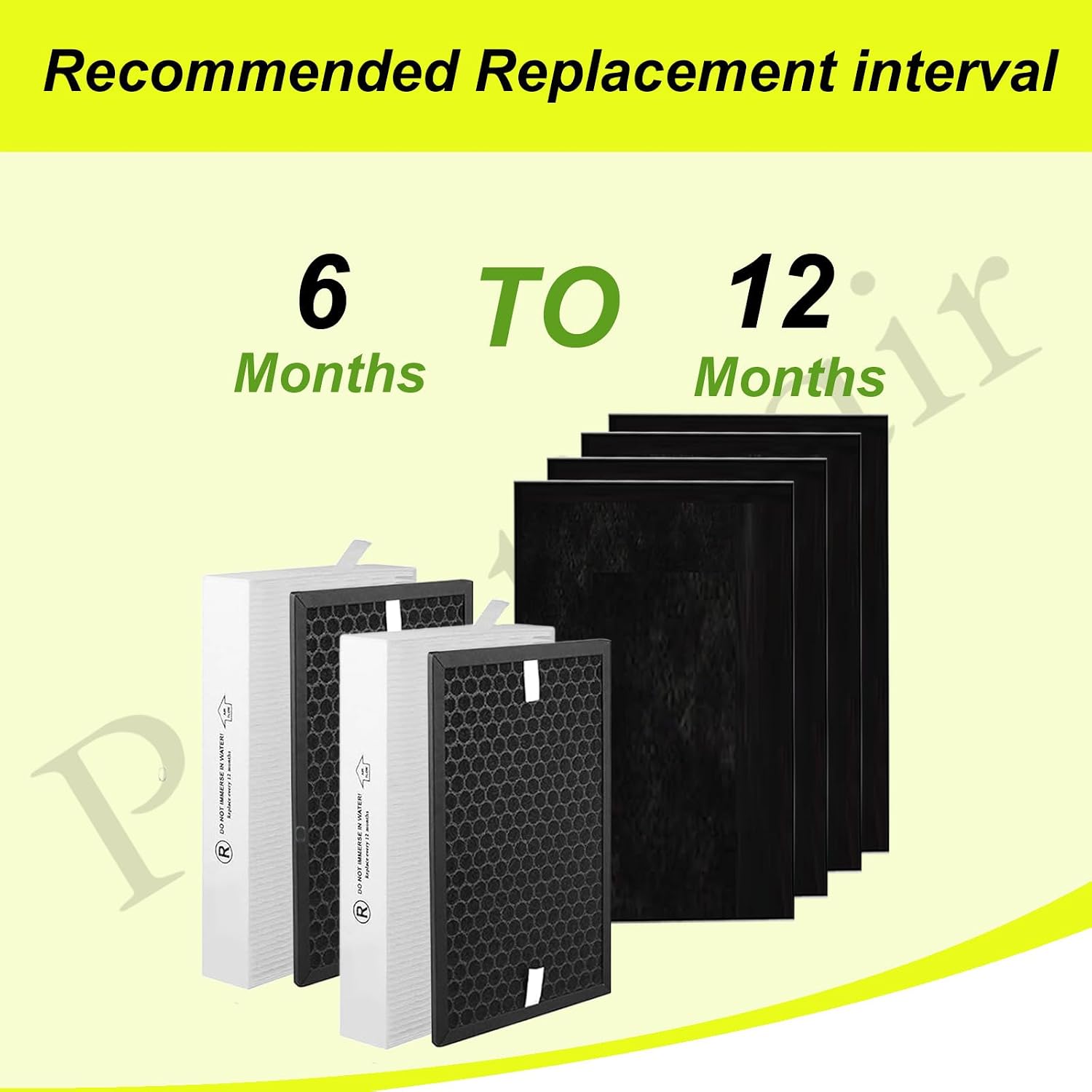 HPA5200B Replacement Filter Compatible with Honey-well HPA 5200B HPA5220 HPA5250 HPA3200 Air Purifiers, Item#1HRF-R HRFSC1 HRF-ARVP200 HRF-A200, 2 Filter+2 Carbon+4 Pre-Filters
