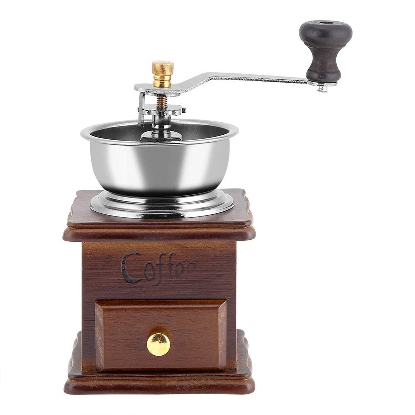Vintage Classic Holz manuelle Kaffeemühle Walze Getreidemühle Handkurbel Keramikkern Pfeffer
