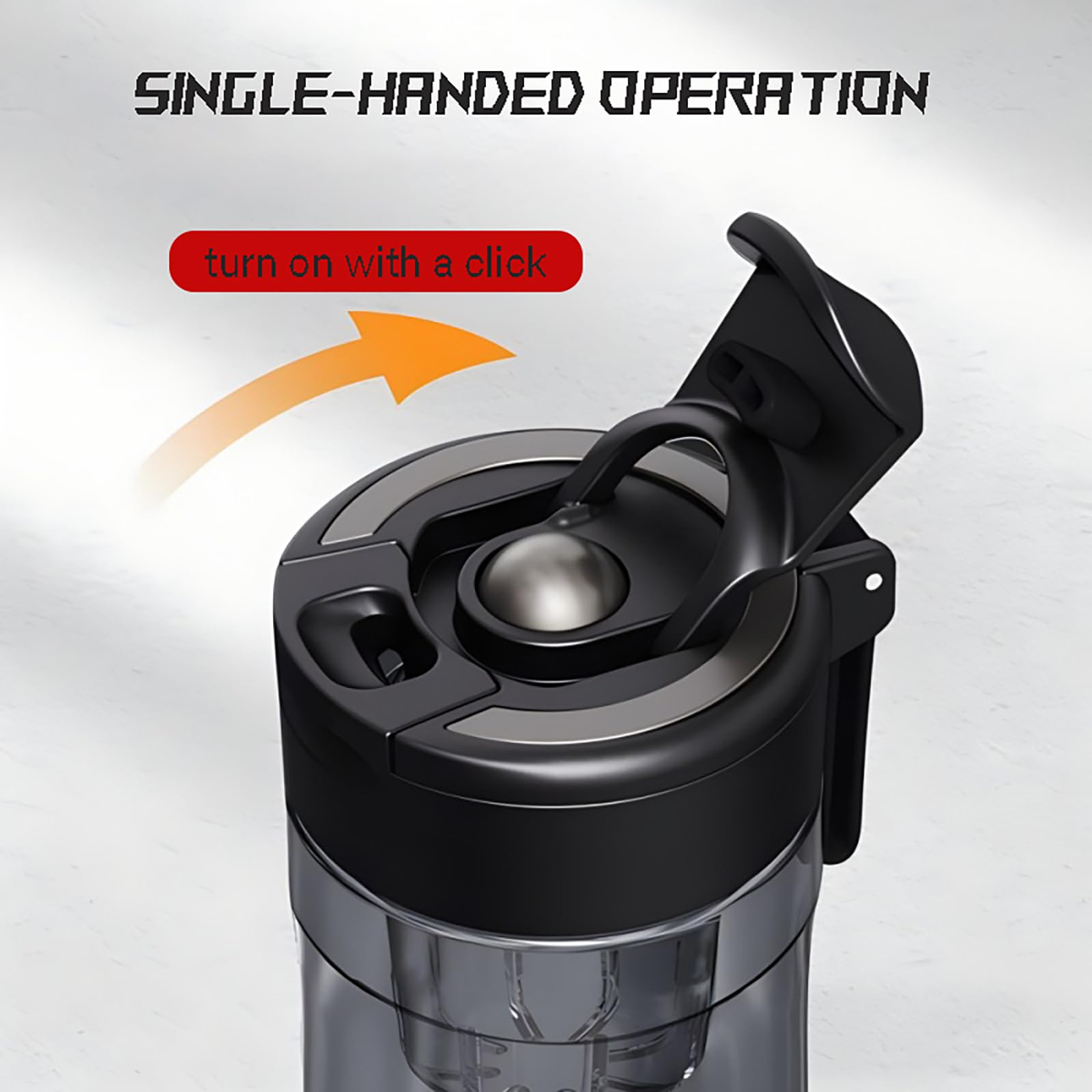 Teeflasche mit magnetischem Deckel Filter Tee-Wasser-Trennung Trinkbecher tragbare Glasteetasse Tee-Ei für losen Blatt-Tee Black 1200mL