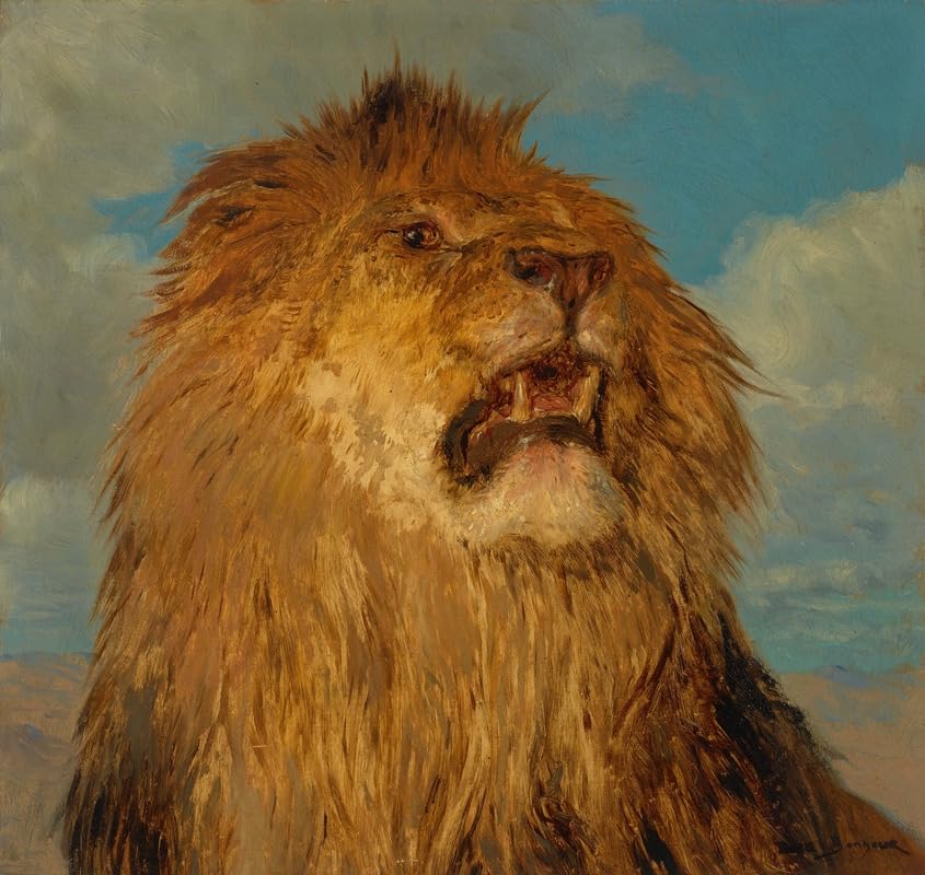 Amazon.com: Tête de lion relevée Poster Print by Rosa Bonheur (18