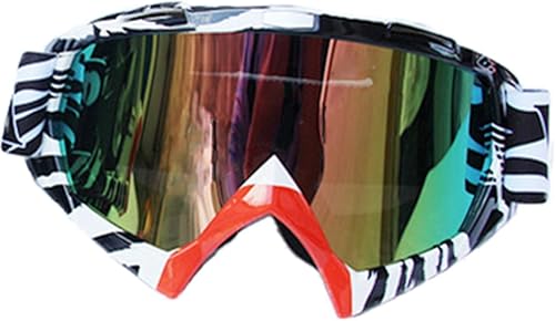 Miniatura 9 de Gafas de sol unisex multicolor a prueba de viento para motocicleta, a prueba de arañazos, UV, gafas de sol para casco todoterreno (RK, lentes de