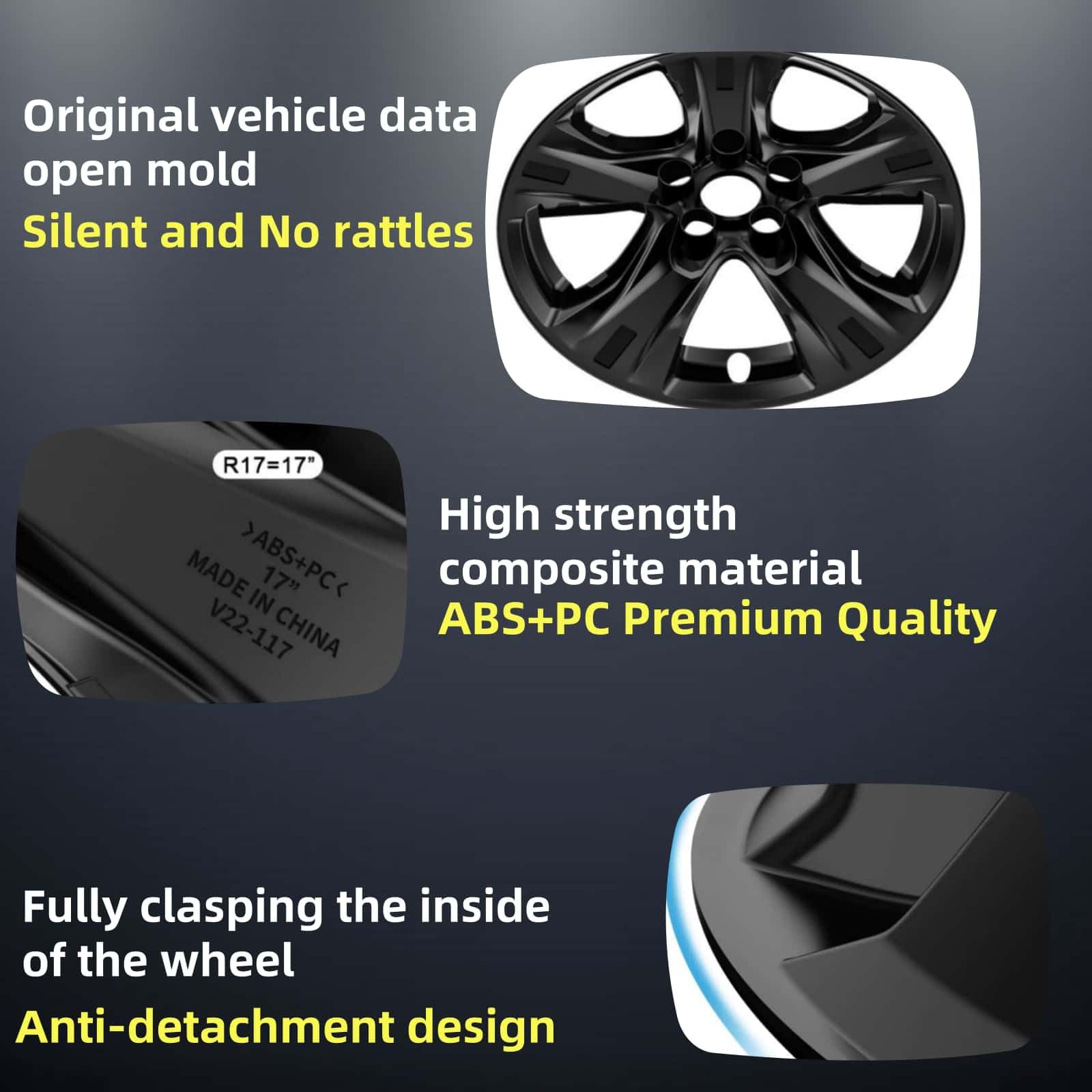 RAV4 　17インチ　ホイールスキン、ホイールカバー Amazon | TULALUX ホイールスキン 2019-2024 トヨタ RAV4/RAV4