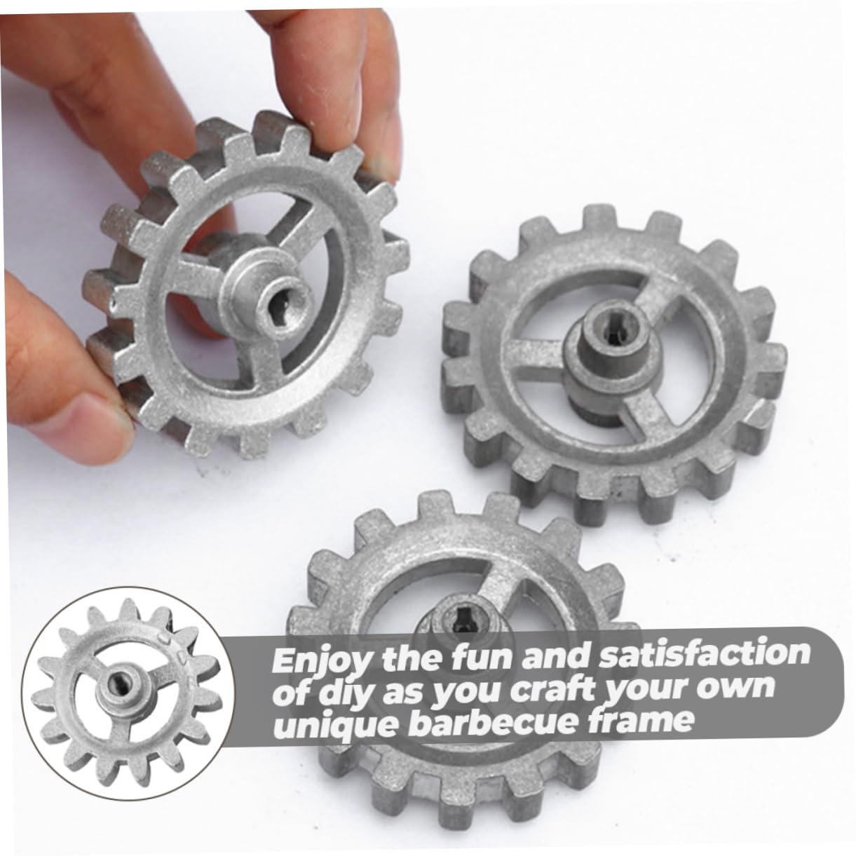 KICHOUSE 2pcs Bbq Grill Motor Automatic Rotisserie Motor for Barbecue Metal Gear for Grill Rotator Heat-resistant Diy Grilling Accessories