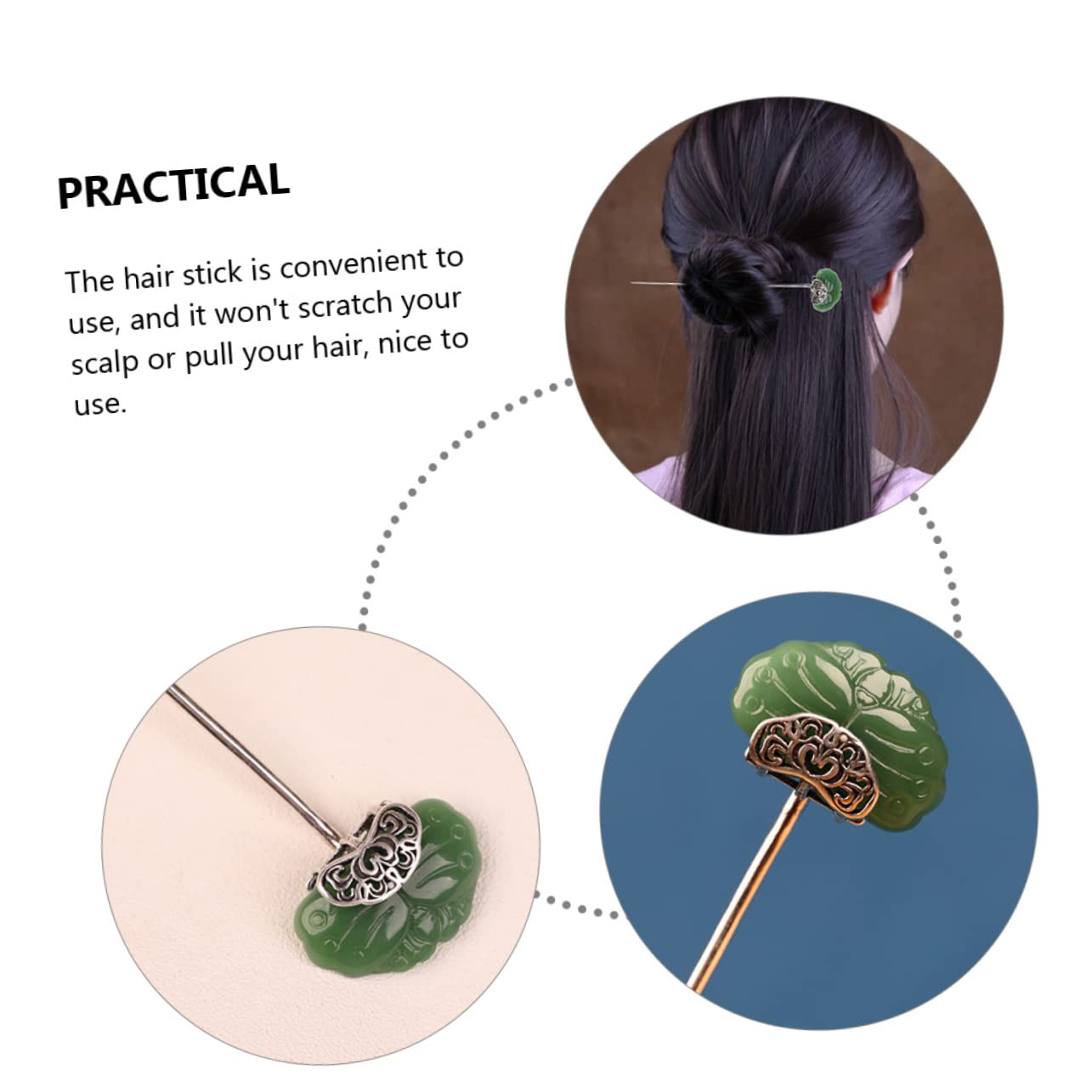 DOITOOL 4stücke Chinesischer Haarschmuck Mit Agate-design Langer Haarstab Für Damen Für Hochzeiten Und Besondere Anlässe Langlebig Robust Und Stilvoll Passend Zu Verschiedenen Frisuren