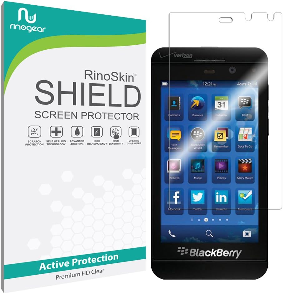 Amazon Com Rinogear Blackberry Z10 Screen Protector Case Friendly Screen Protector For Blackberry Z10 Accessory Full Coverage Clear Film