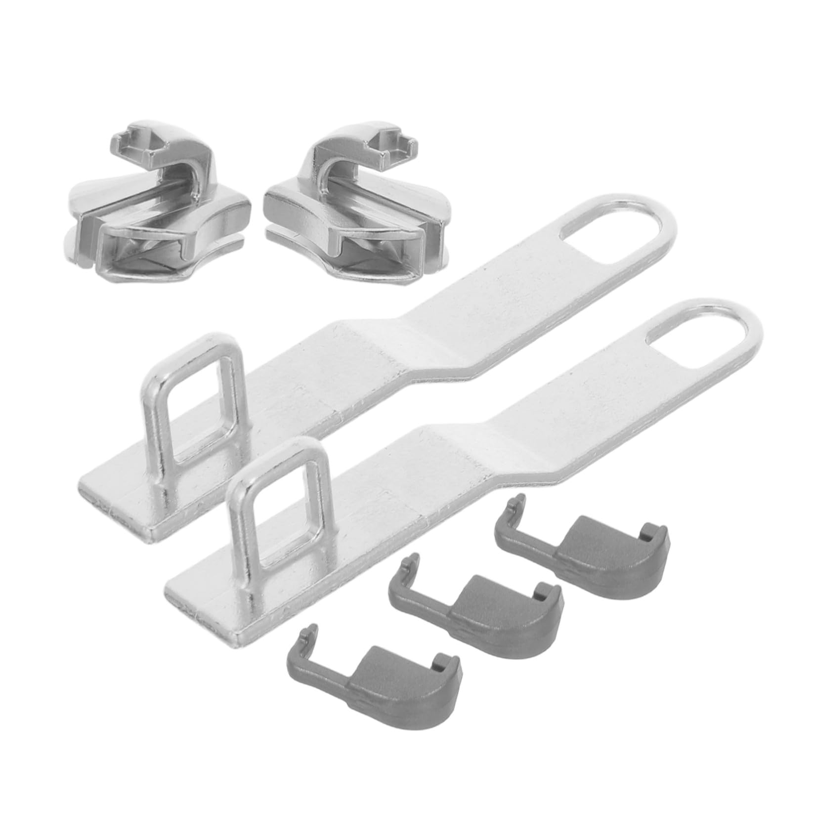 Baluue 2 Set Blocco per Valigia in Lega di Zinco Argento 6x1,1x0,8 Cm per Cerniera per Valigie, e Resistente per Viaggi Internazionali