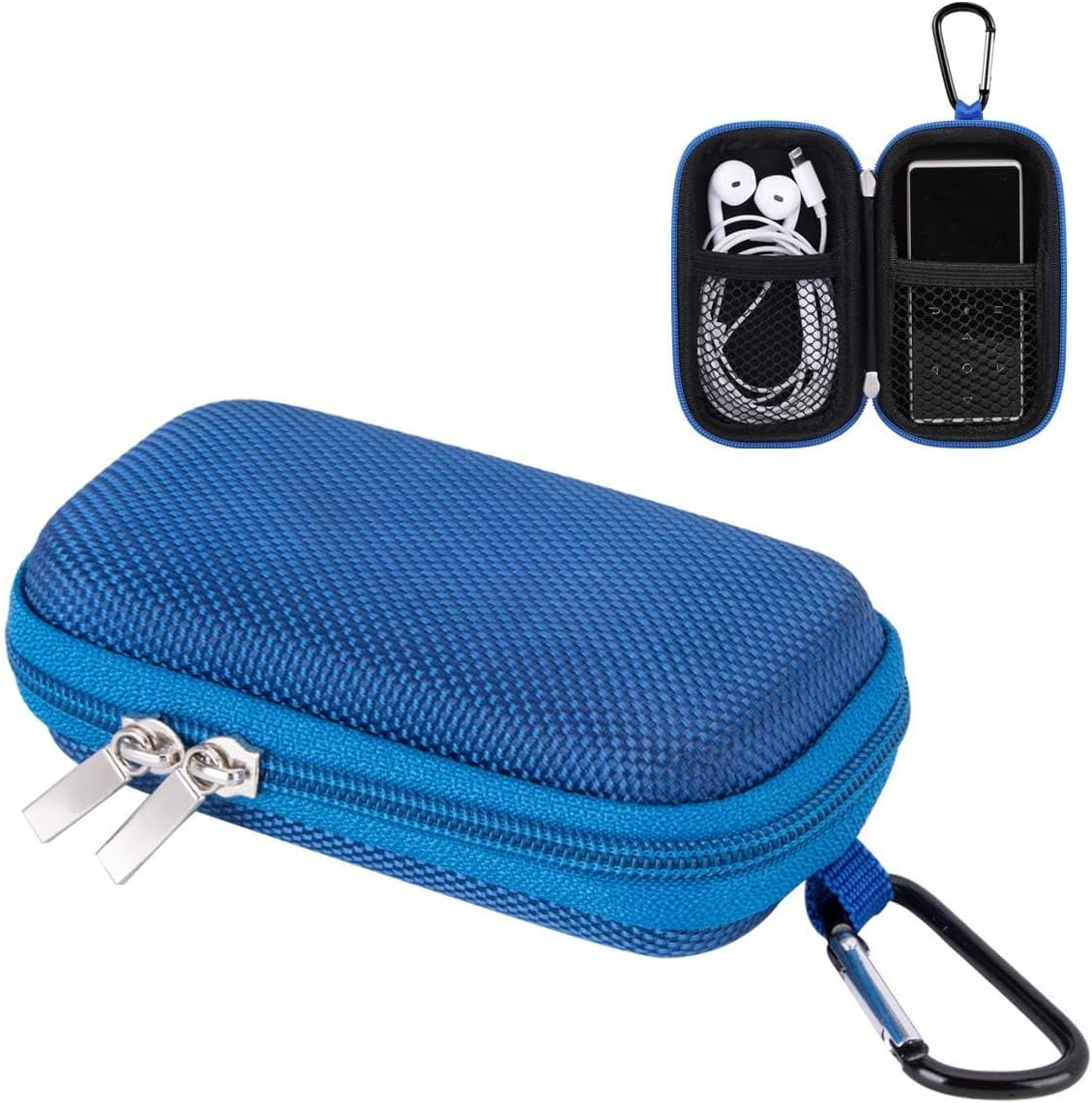 MP3 Player Case for 1.8inch MP3 Player, for DODOSOUL/for ZOOAOXO/for Hotechs./for Majority/for Conrain/for Xidehuy/for AiMoonsa/for Xidehuy/for Dyzeryk/for JOLIKE, with Metal Carabiner Clip