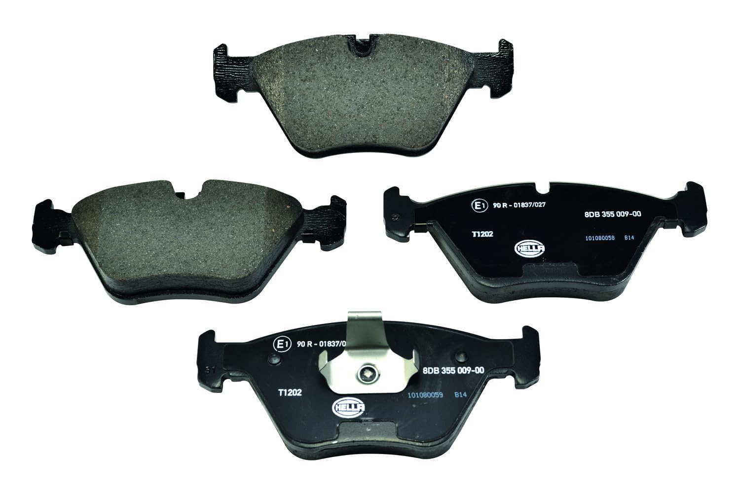 HELLA 8DB 355 009-001 Brake pad set - prepared for wear indicator - T1202 - for e.g. BMW / MG / ROVER / WIESMANN