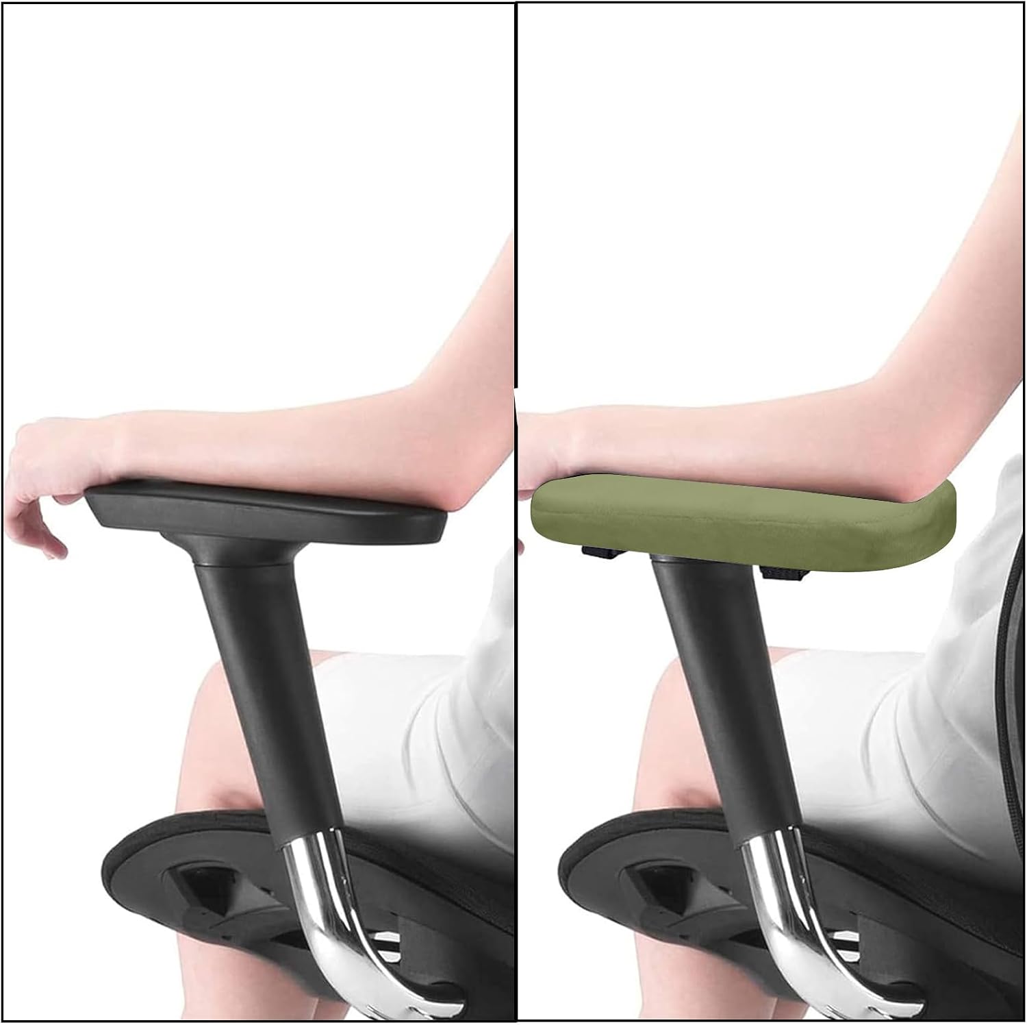 MOSISO Chair Armrest Pads, Home/Office Chair Arm Rest Covers, Olive Green