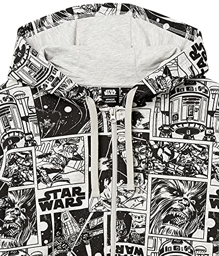 Amazon Essentials Disney | Marvel | Star Wars Men's Fleece Full-Zip Hoodie Sweatshirts (Available In Big & Tall), Star Wars Comic, Large #TOP4