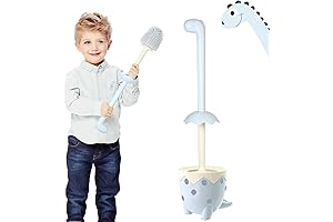 Cute Dinosaur Shape Toilet Brush and Holder Set