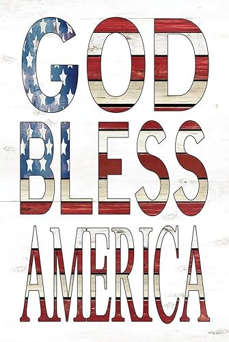 Posterazzi PDXCIN2152LARGE - Póster impreso con texto en inglés "God Bless America" de Cindy Jacobs, 24 x 36 pulgadas, multicolor