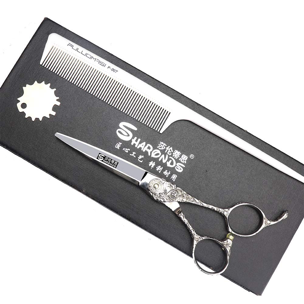 Ciseaux de coiffure professionnels japonais Sharonds 440C de 15,2 cm