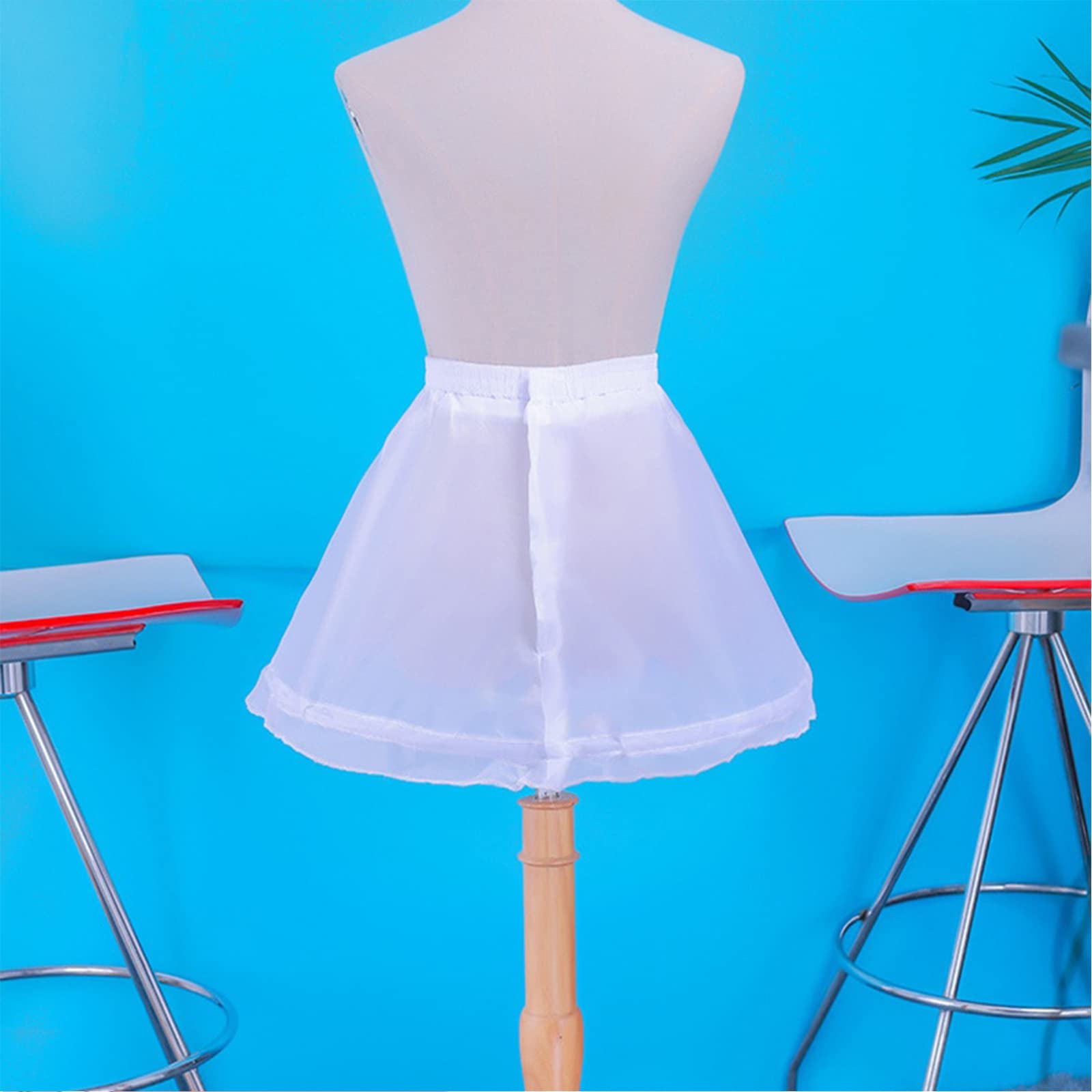 Petticoat Kleines Mädchen Petticoat Unterrock Mädchen Krinoline Unterrock A-Linie Petticoat Kurzer Unterrock für Kleid mit Reifen