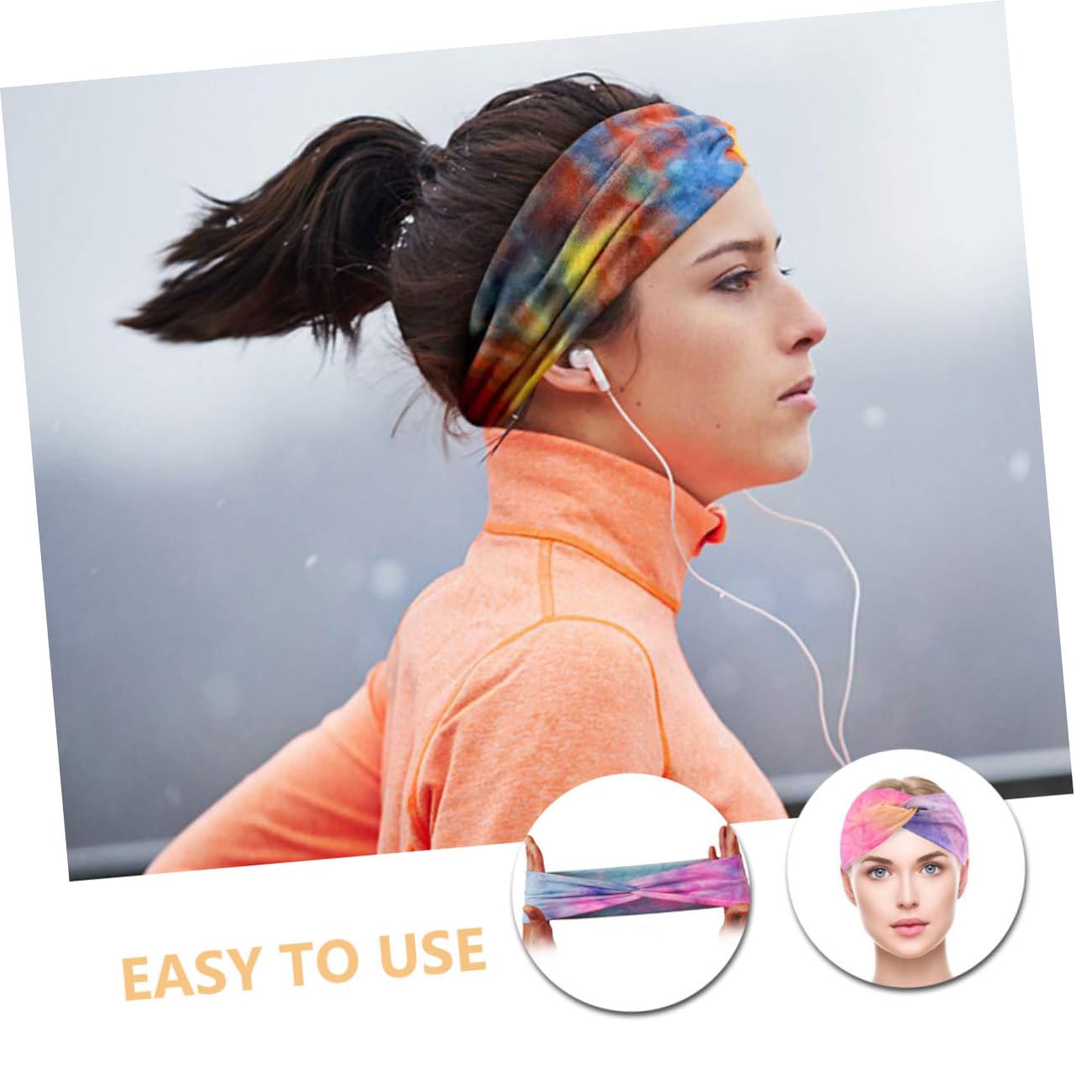 Beavorty 16 Pz fascia sportiva bandana bandane cinghia yoga Fascia per yoga headband cravatta tintura fasce larghe per fitness da corsa da basket poliestere