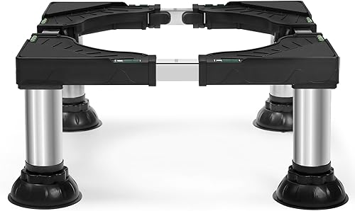 Nefish Mini soporte para nevera, altura de 7 a 8.4 pulgadas, soporte ajustable para lavadora y secadora con 4 pies fuertes, base de soporte de