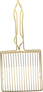 Hohopeti Ninhada De Gatinho Pá De Maca De Gato Inoxidável Caixa De Areia Colher De Cocô Maca De Gato Colher Bandejas De Areia De Gato Pá De Metal Colher De Areia De Gato Metal