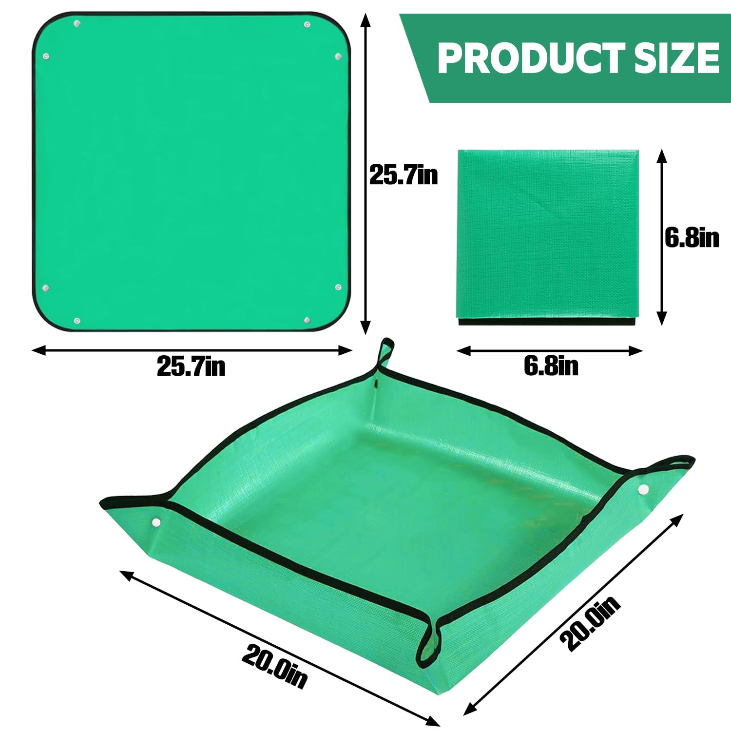 3 Pack Foldable Travel Litter Box For Cats - Portable, Waterproof & Large Size For Car, Camping & Hotels