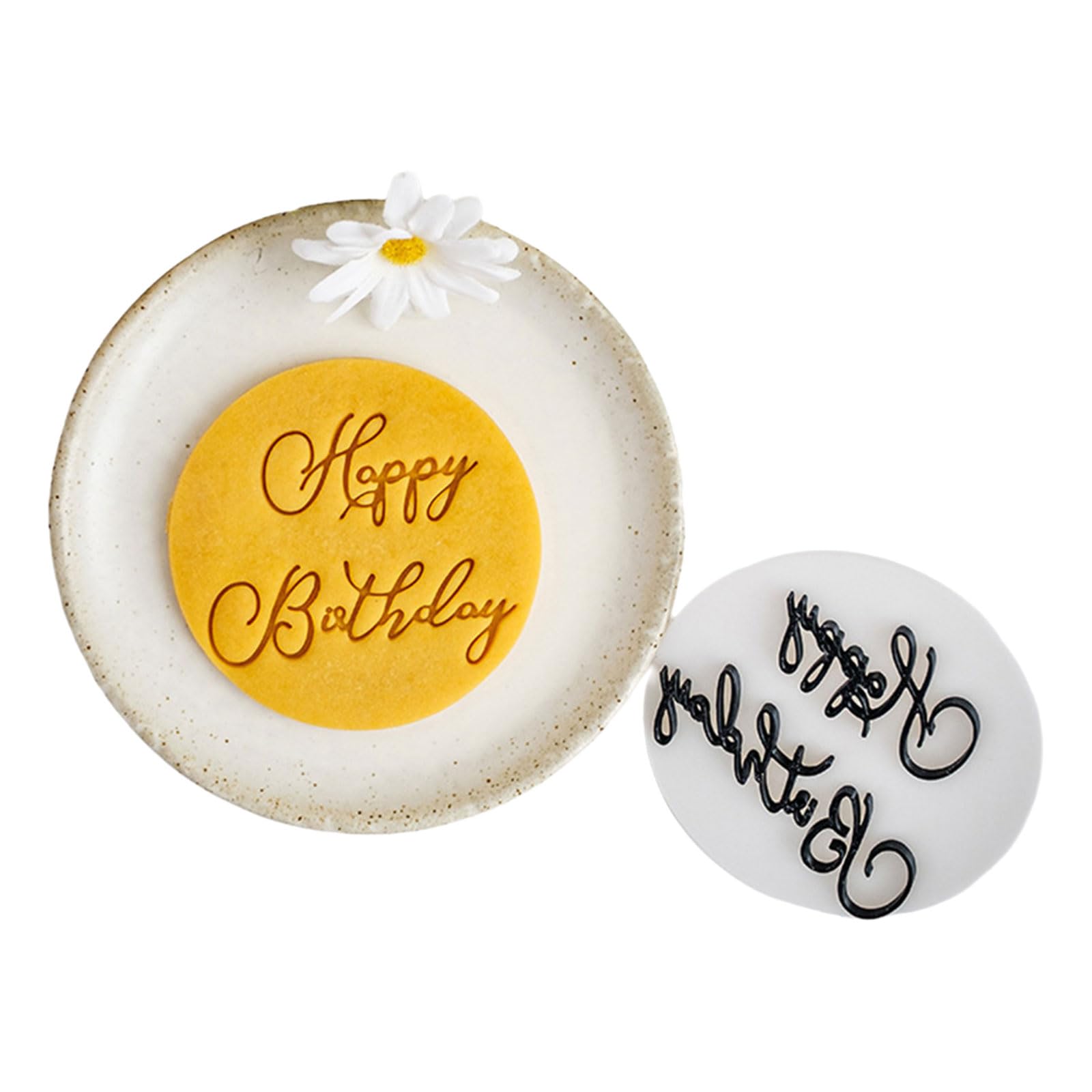 CRFFZ Happy Birthday English Cookie Molds Biscuit Molds Suitable for Creative Baking Enthusiasts and Festival Celebration Kitchen Baking Accessories