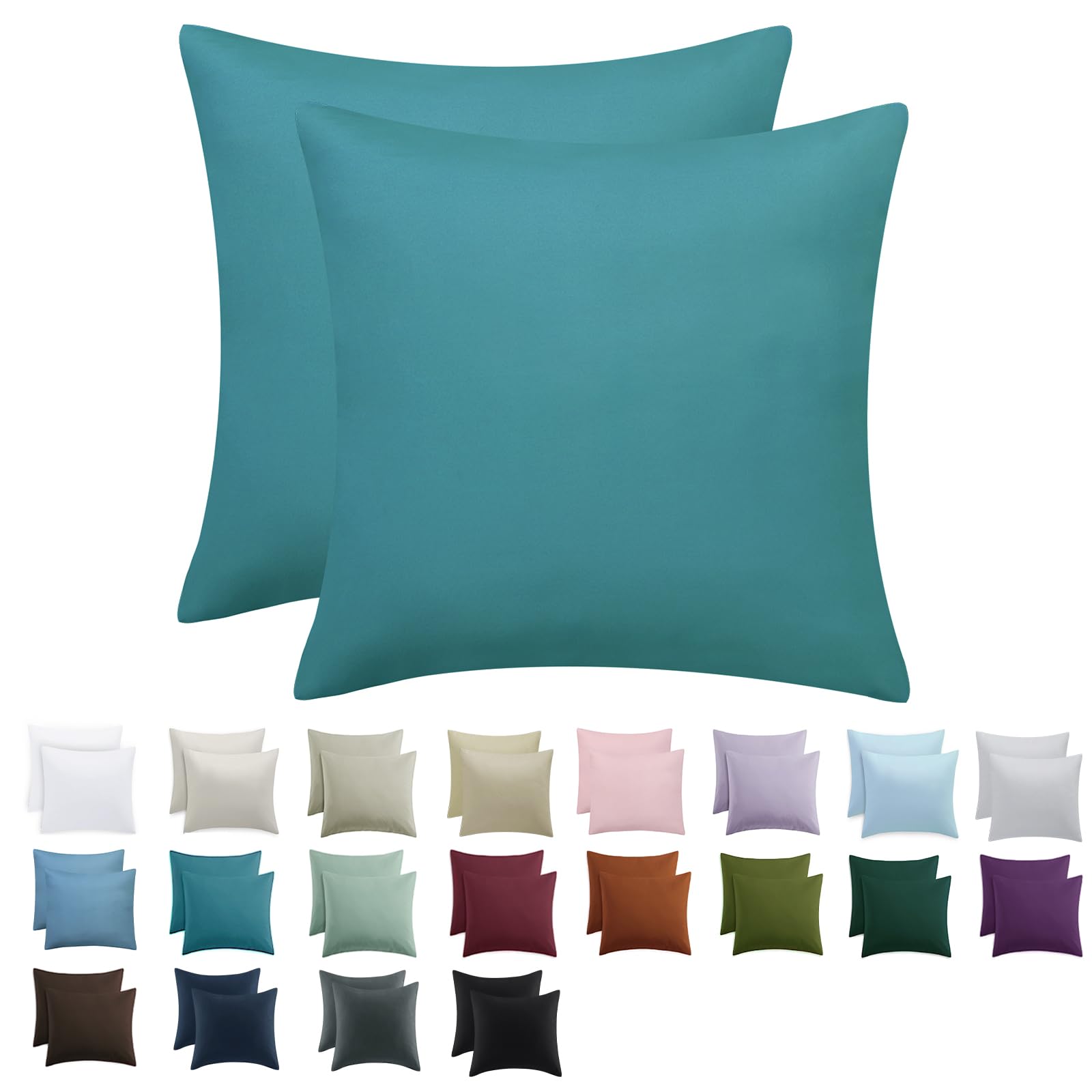 Tifschlaf Kissenbezug 2er Set - Kopfkissenbezug mit Reißverschluss aus Mikrofaser Weich, Pillow Case