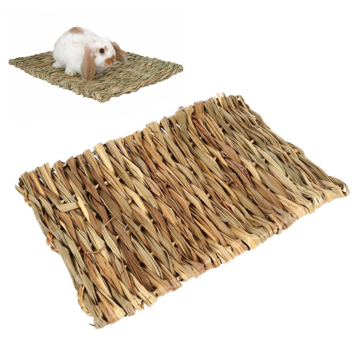 Housoutil 6stücke Pack Essbare Grasmatte Für Haustiere Handgewebt Aus Seegras Für Meerschweinchen Kaninchen Und Kleintiere Sicheres Kauspielzeug Und Schlafunterlage