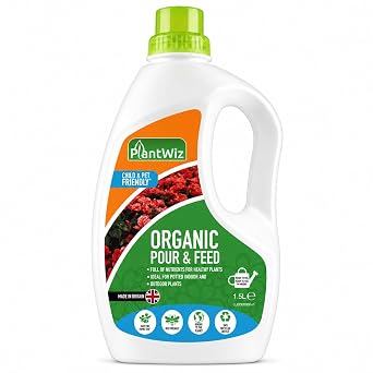 PlantWiz Organic Pour & Feed 1.5L   Ready-to-Use Liquid Fertilizer for Indoor & Outdoor Plants   No Mixing Needed   Natural Plant Food with Amino Acids & Phosphate   Safe for Pots & Baskets