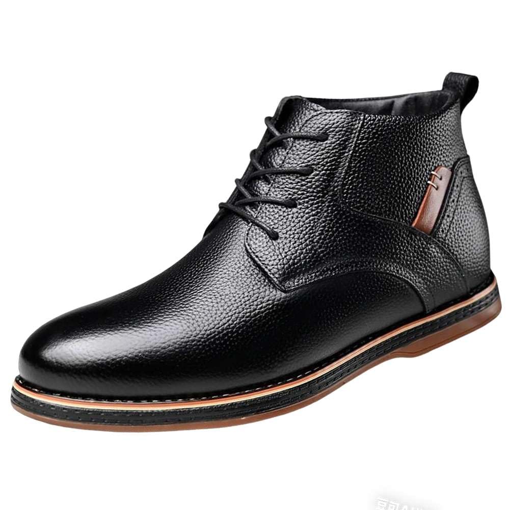 mitvr Men's Casual Chukka Boots | Leather Non-Slip Ankle Boots | Lace Up Dress Shoes | Fashion,for Wedding,Business,Office